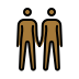 people holding hands, medium-dark skin tone